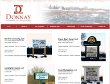 Tablet Screenshot of donnayproperties.com